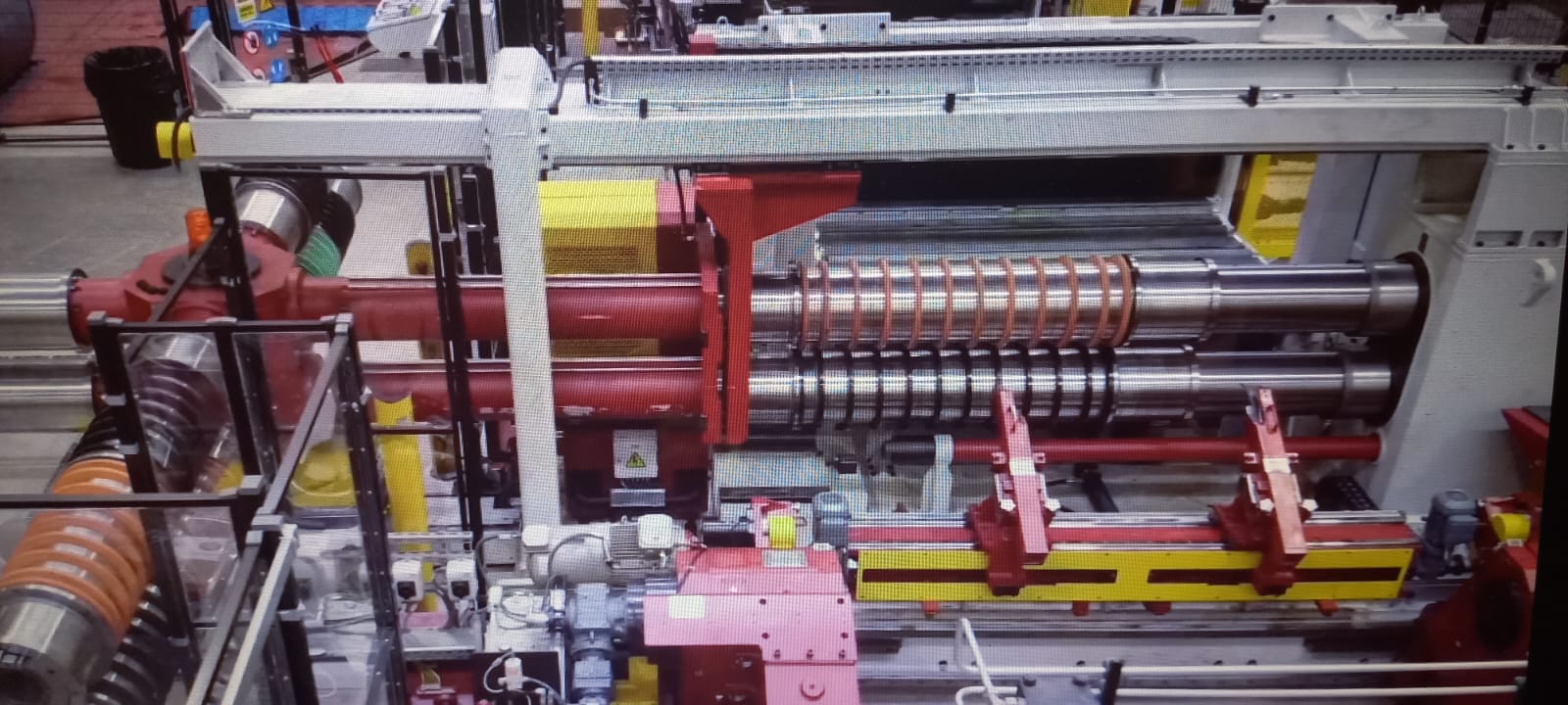 Detalhe mecânico da máquina industrial desenvolvida